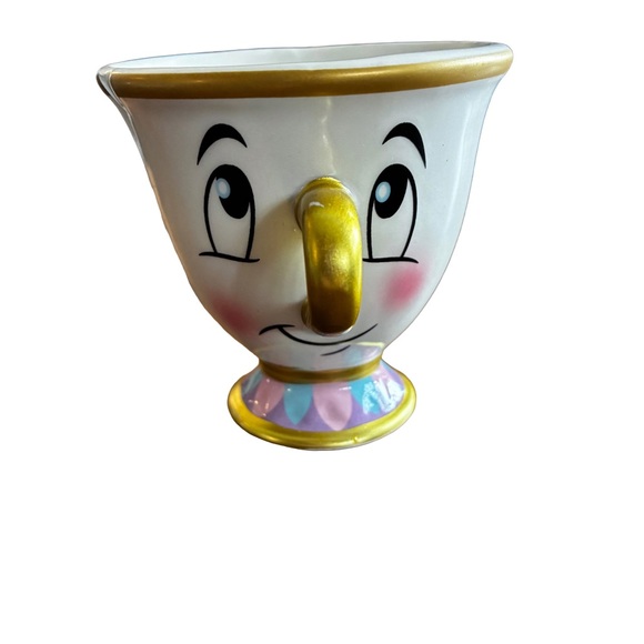Disney Other - Disney Beauty & the Beast Chip Mug Ceramic Gold Trim Collectible
